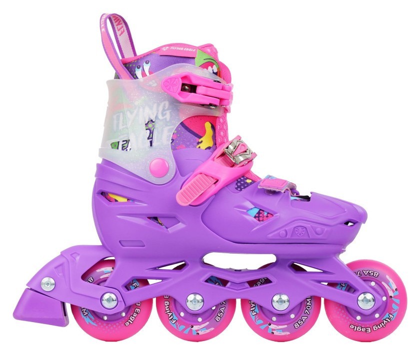 Дитячі розсувні ролики Flying Eagle S3 рожеві, ROL_12440_3