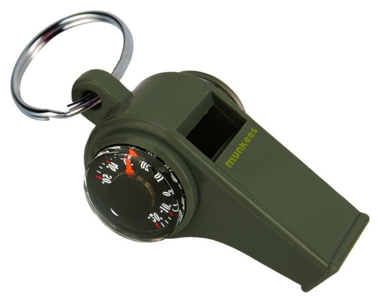 Munkees 3339 брелок-свисток 3 Function Whistle khaki, 3339-KH