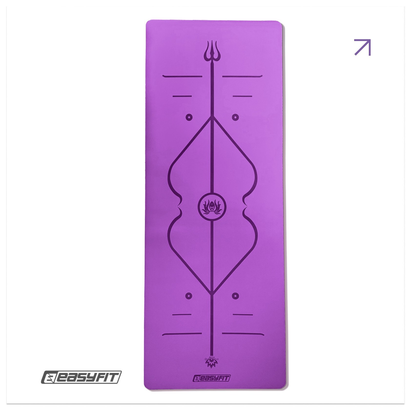 Килимок для йоги професійний EasyFit Pro каучук 5 мм Фіолетовий, EFIT_EF-1925-V