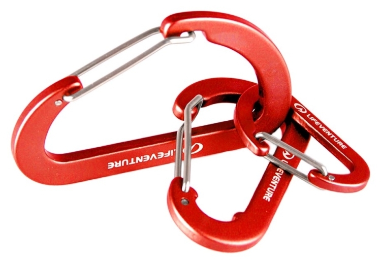 Комплект карабінів Lifeventure Karabiners red, 68110R