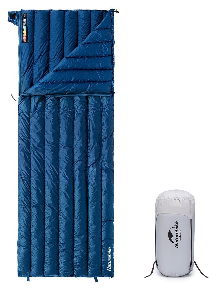 Спальний мішок з натуральним пухом Naturehike CWM295 CNK2300SD013, блакитний, FNR_6976023920899