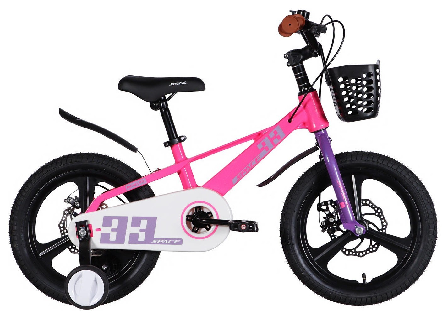Велосипед MG 16" SPACE KID ORION DD рама-9" розовый с фиолетовым 2026, OPS-SK-16-039