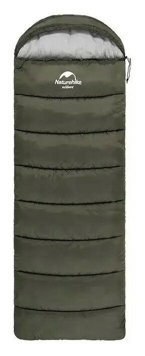 Спальник с капюшоном Naturehike U250S NH20MSD07, (0°C), правый, темно-зеленый, FNR_6927595764305-R