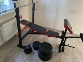 Знижка! Лава для жиму ReadMeBlack + 4 грифи, 100 кг дисків RN-Sport