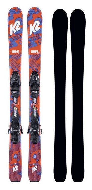 Ліжі гірські комплект для підлітків K2 INDY 4.5+FDT JR 100см Red/blue/white (10E0808.209.1+10D1019.109.2), RCH_17585