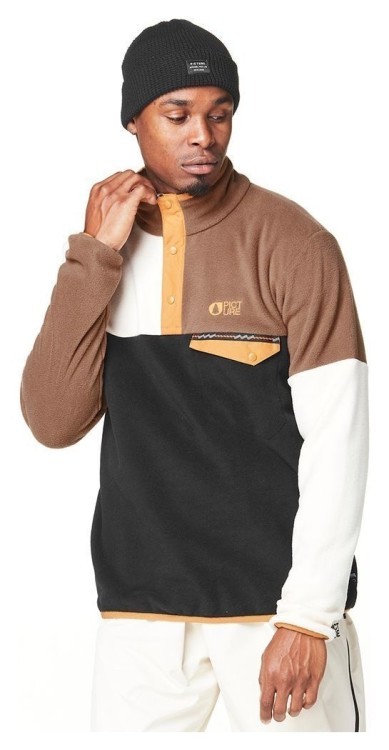 Picture Organic реглан флісовий Arcca black-vanilla-cocoa brown M, SMT0136A-M