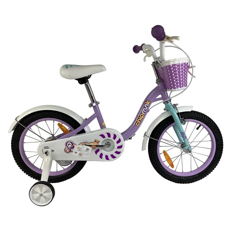 Велосипед дитячий RoyalBaby Chipmunk MM Girls 16", OFFICIAL UA, фіолетовий, CM16-2-purple