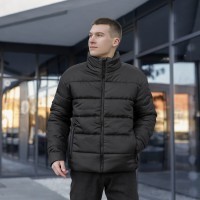 Чоловіча зимова куртка чорна Pobedov Bubble Gum