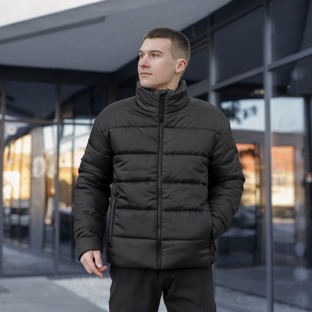 Чоловіча зимова куртка чорна Pobedov Bubble Gum, POB_00000005850