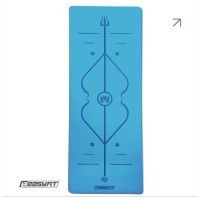 Коврик для йоги профессиональный EasyFit Pro каучук 5 мм Голубой