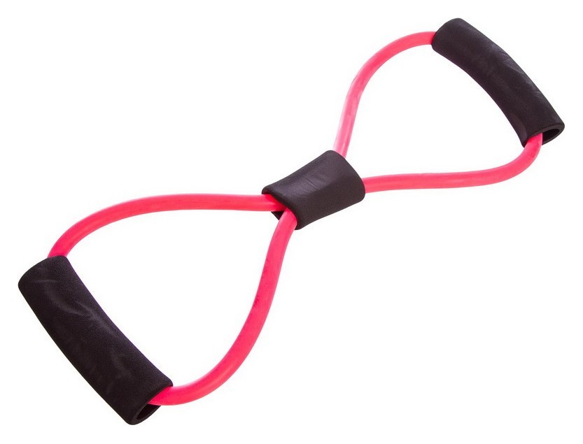 Эспандер EasyFit восьмерка трубчатый розовый, EFIT_EF-3947-P