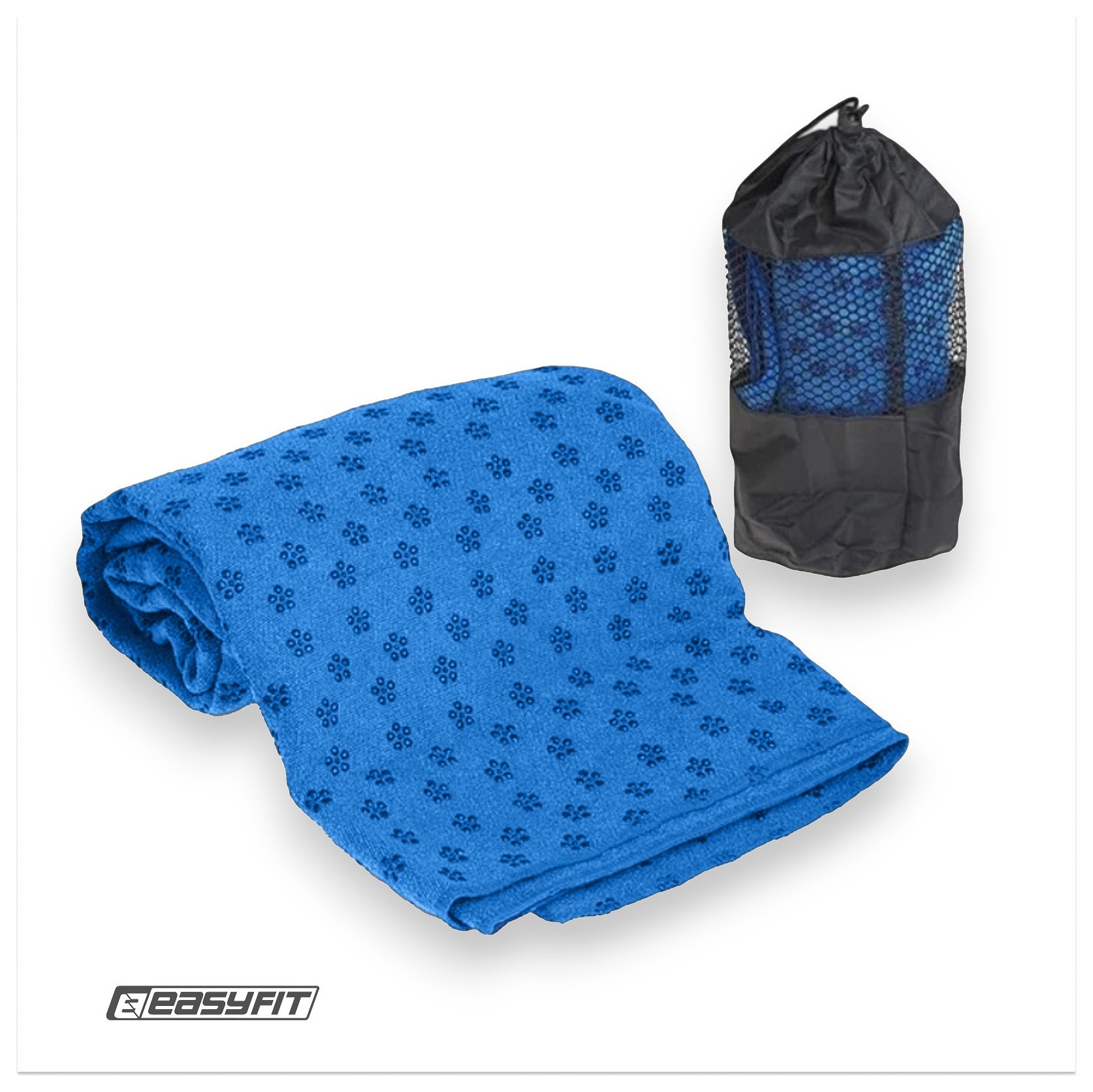 Полотенце для йоги EasyFit Yoga Mat Towel из микрофибры (Синий), EFIT_EF-1933-BL