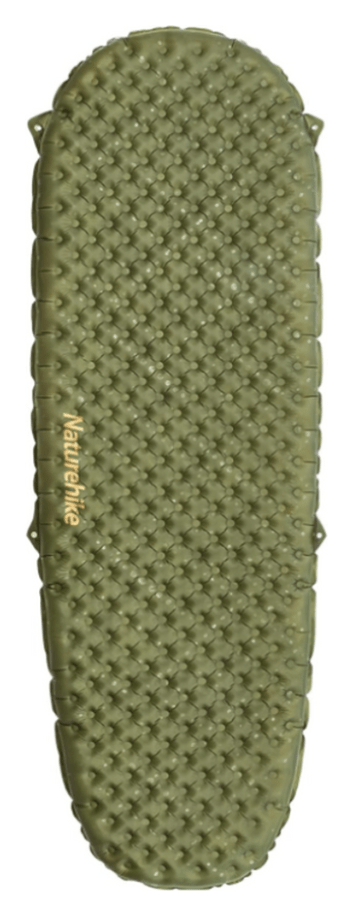 Матрац туристичний надувний одномісний Naturehike CNH22DZ018, надлегкий, 183х58х7 см, зелений, для туризму із мішком для надування, FNR_6975641888536