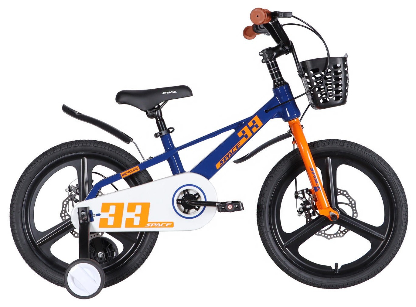 Велосипед MG 18" SPACE KID ORION DD рама-10" синiй з помаранчевим 2026, OPS-SK-18-055