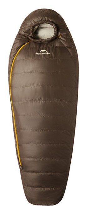 Спальник з натуральним пухом Naturehike Snowbird CNK2550WS014, p-р M, темно-коричневий 400 г, FNR_6927595784402