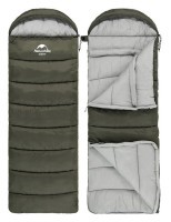 Спальник с капюшоном Naturehike U350 NH20MSD07, (1°C), левый, зеленый