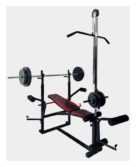 Скамья тренировочная 0070 + Верхняя тяга + Бруся + Приставка Cкотта, RNS_0070.000.000