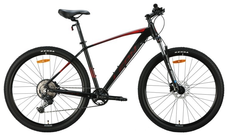 Велосипед AL 29" Leon TN-70 HDD рама-19" черный с красным (матовый) 2024, OPS-LN-29-180