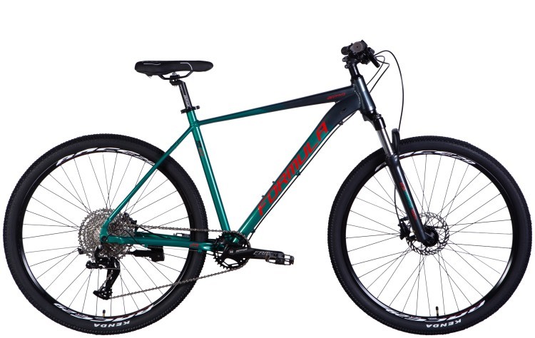 Велосипед AL 29" Formula ZEPHYR EXPERT HDD рама-21" темно-сріблястий з зеленим 2025, OPS-FR-29-397