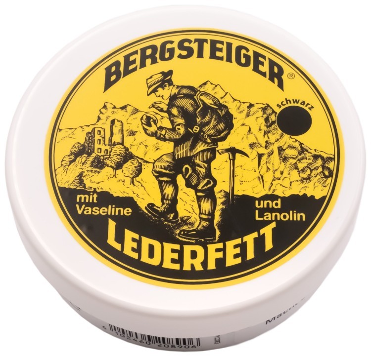 Водоотталкивающая пропитка для обуви HeySport Bergsteiger-Leather-Grease black 150 ml, 20890000