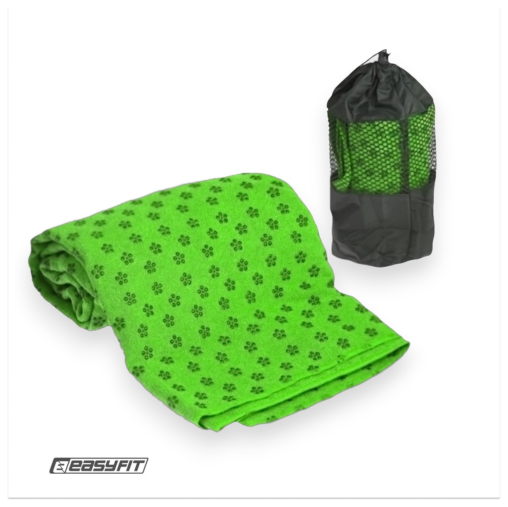 Рушник для йоги EasyFit Yoga Mat Towel з мікрофібри (Зелений), EFIT_EF-1933-GN