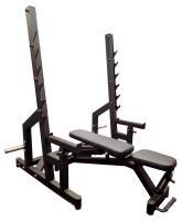 Профессиональная серия! Скамейка для жима и стойки под штангу RN-Sport black rock