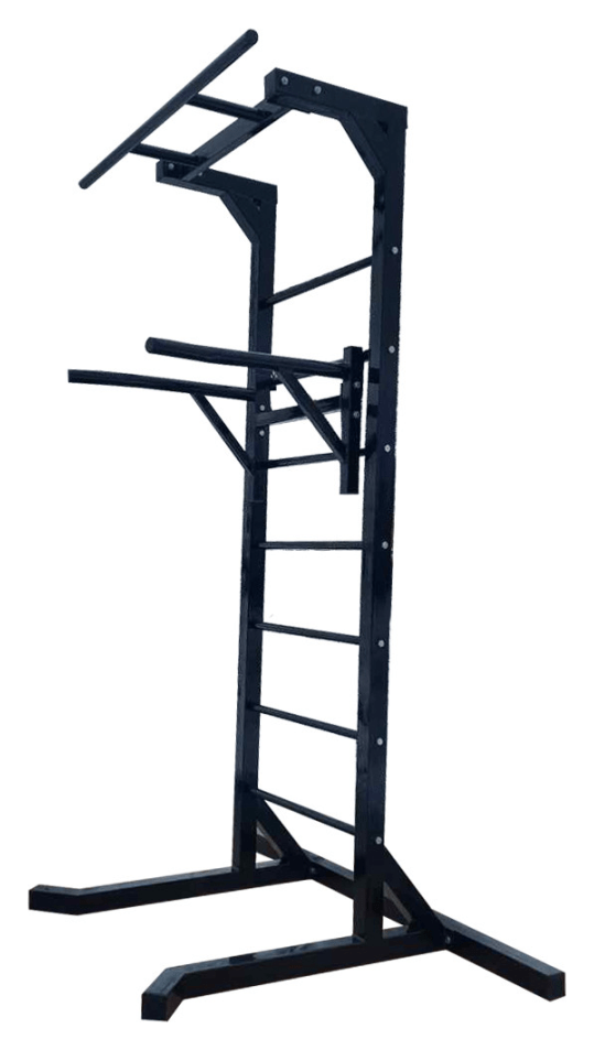 Турник, бруси та прес, окремостояща шведська стінка Чорна (50х50 мм), RNS_А834-50-Ч