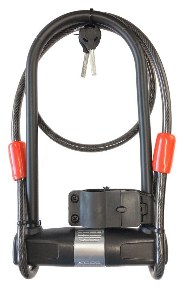 Замок для велосипеда тросовий Tempesta U-LOCK + CABLE LOCK Black (FSD-LK127020), RCH_14335