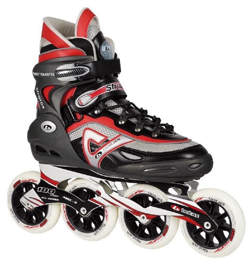 Роликові ковзани Botas STRATOS 90/42, чорно / сіро / червоні, HI50021-7-933/42