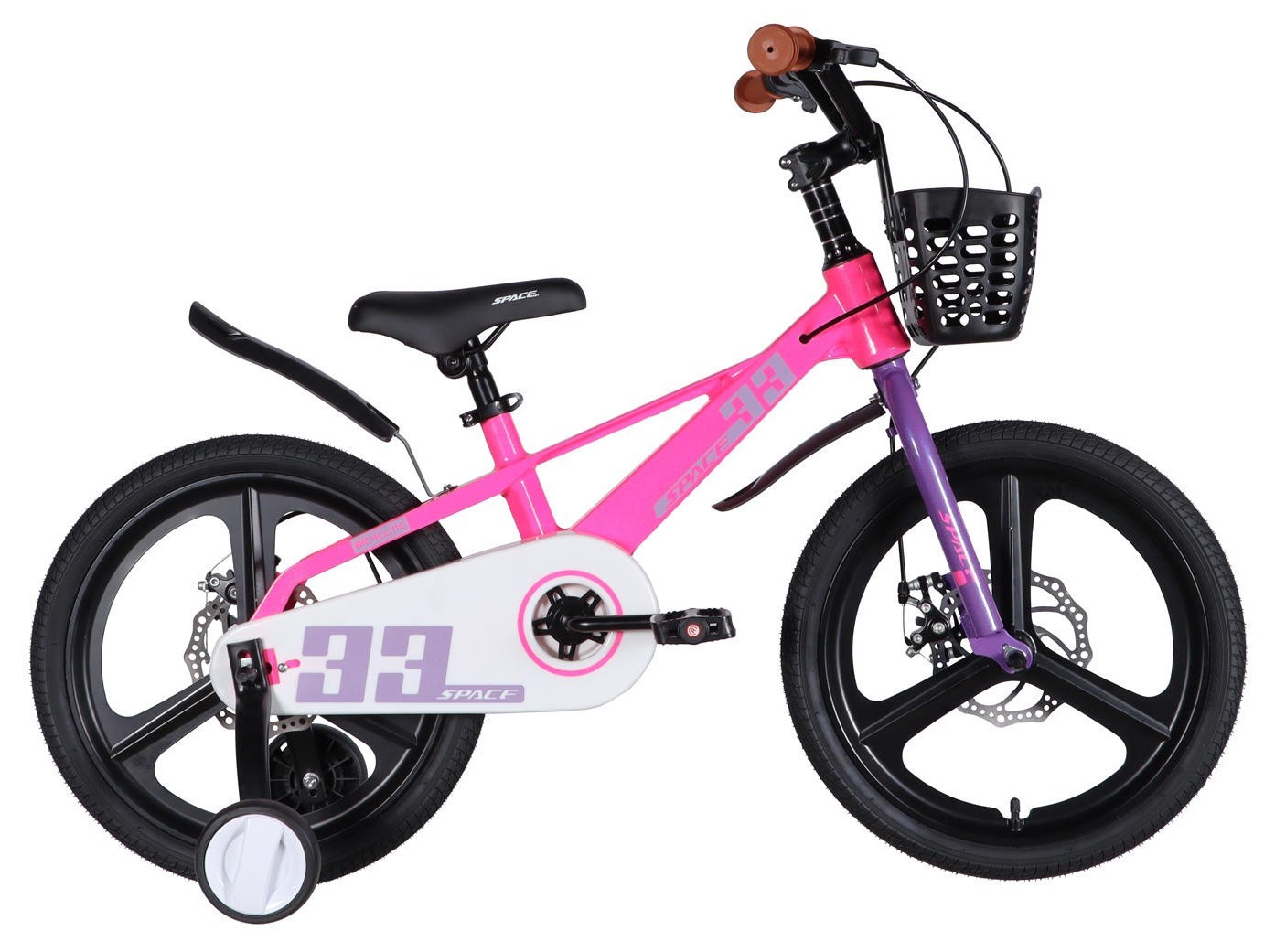 Велосипед MG 18" SPACE KID ORION DD рама-10" рожевий з фіолетовим 2026, OPS-SK-18-057