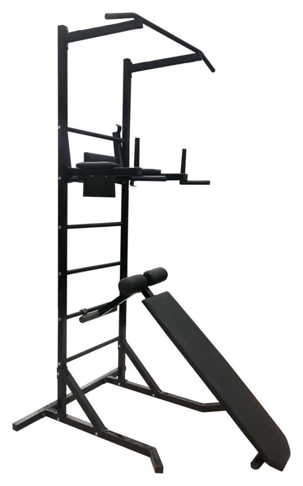 Турник, бруси та прес, шведська стінка з лавою Чорна (50х50 мм), RNS_А833-50-Ч