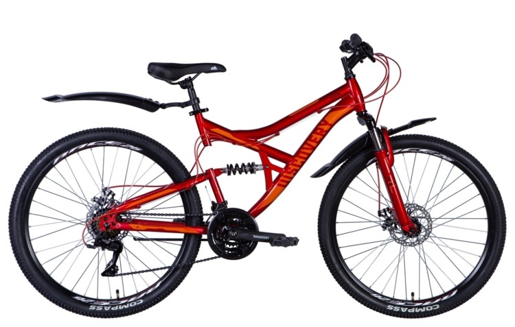 Велосипед ST 26" Discovery CANYON AM DD рама-" с крылом Pl 2024 (красный), OPS-DIS-26-609