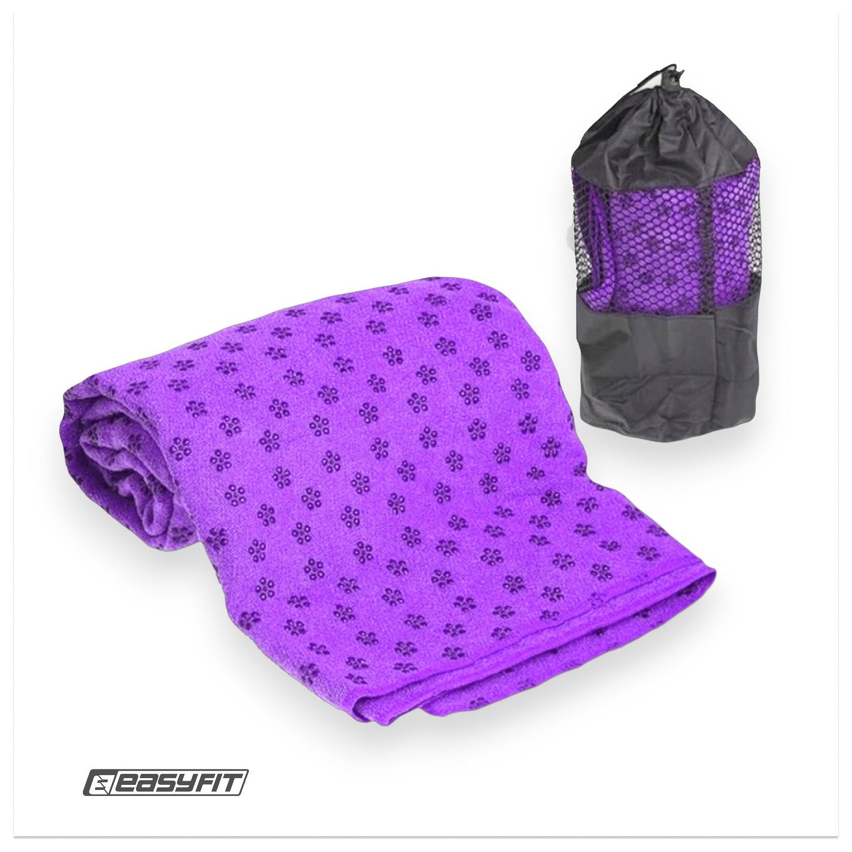 Рушник для йоги EasyFit Yoga Mat Towel з мікрофібри (Фіолетовий), EFIT_EF-1933-V