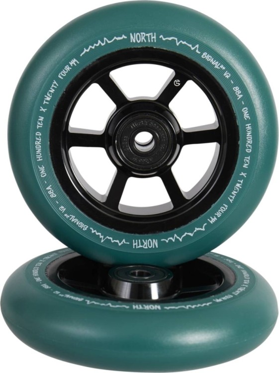 Колеса для трюкового самокату North Signal V2 Pro 110mm - Black/Forest Pu, FRD.047447