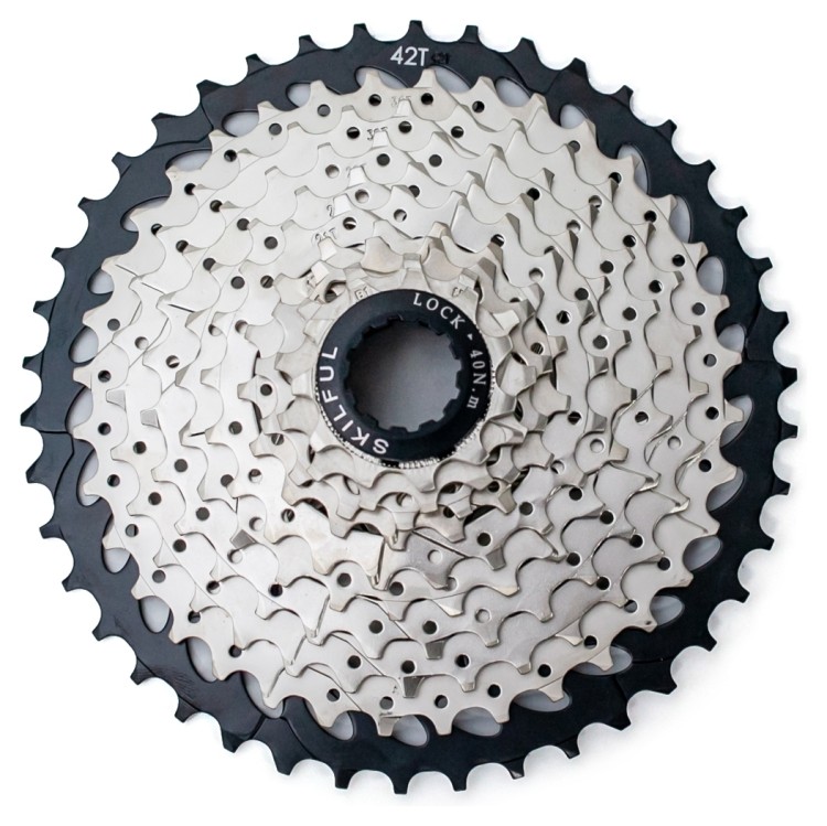 Кассета 10-к SkilFul CS-M550 11-42T никелированная, CAS-042