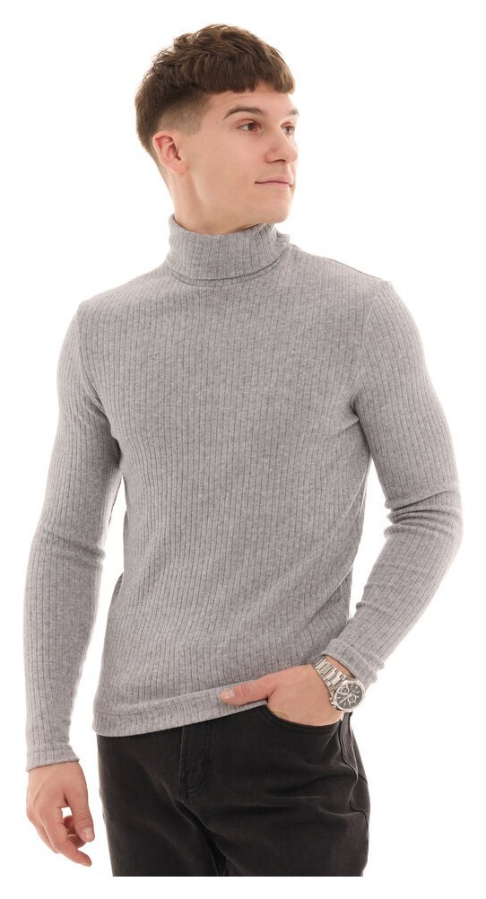 Чоловічий гольф Pobedov Prestige. Світло-сірий гольф для чоловіків. Гольф ангора чоловічий, POB_00000009499