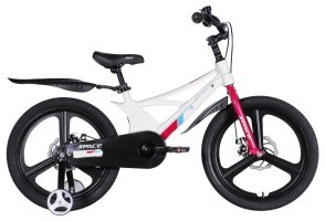 Велосипед MG 20" SPACE KID STAR DD рама-11" білий з рожевим 2026