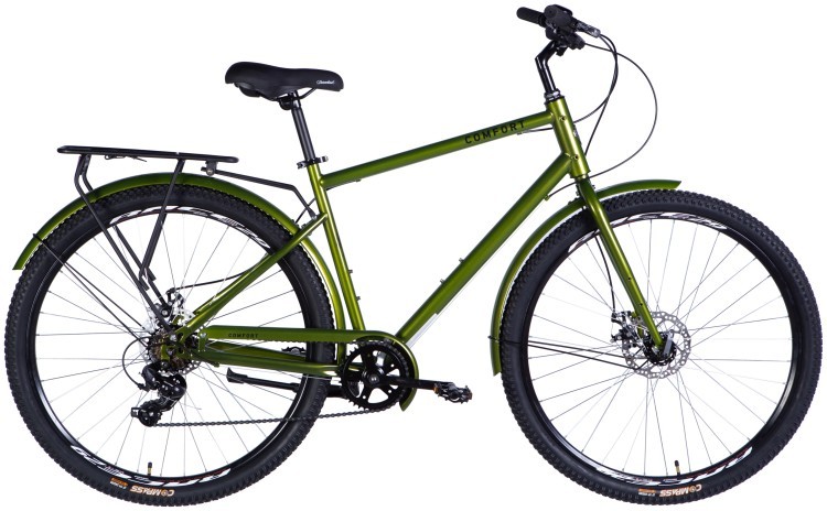 Велосипед ST 28" Dorozhnik COMFORT MALE DD FR рама-20" болотно-зелений 2025, OPS-D-28-475