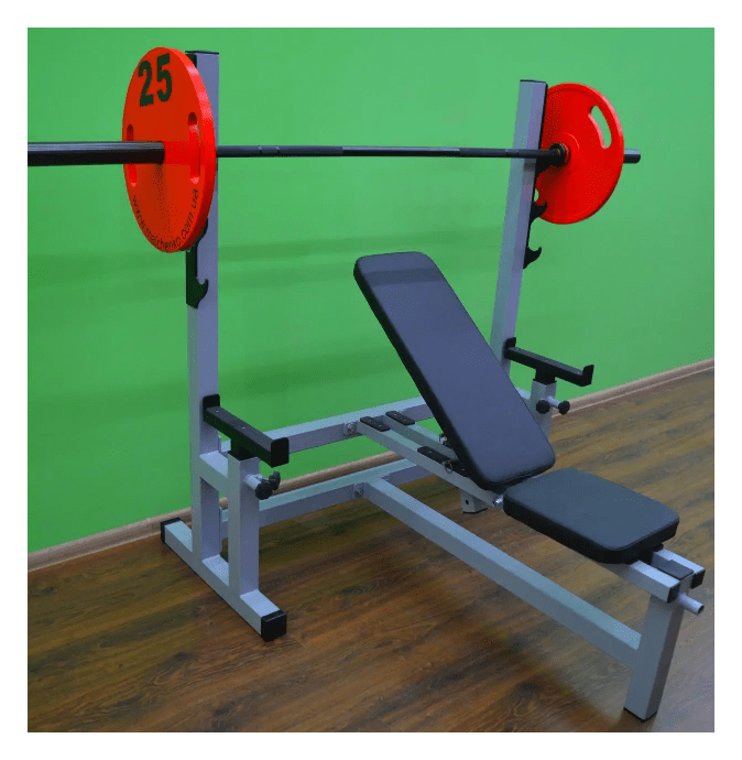 Магазин для жима, универсальный «Стандарт Олимпийский», профессиональная серия, 54 кг, RNS_ПС-6-ЛАВОЧКА-ДЛЯ-ЖИМА-ОЛИ