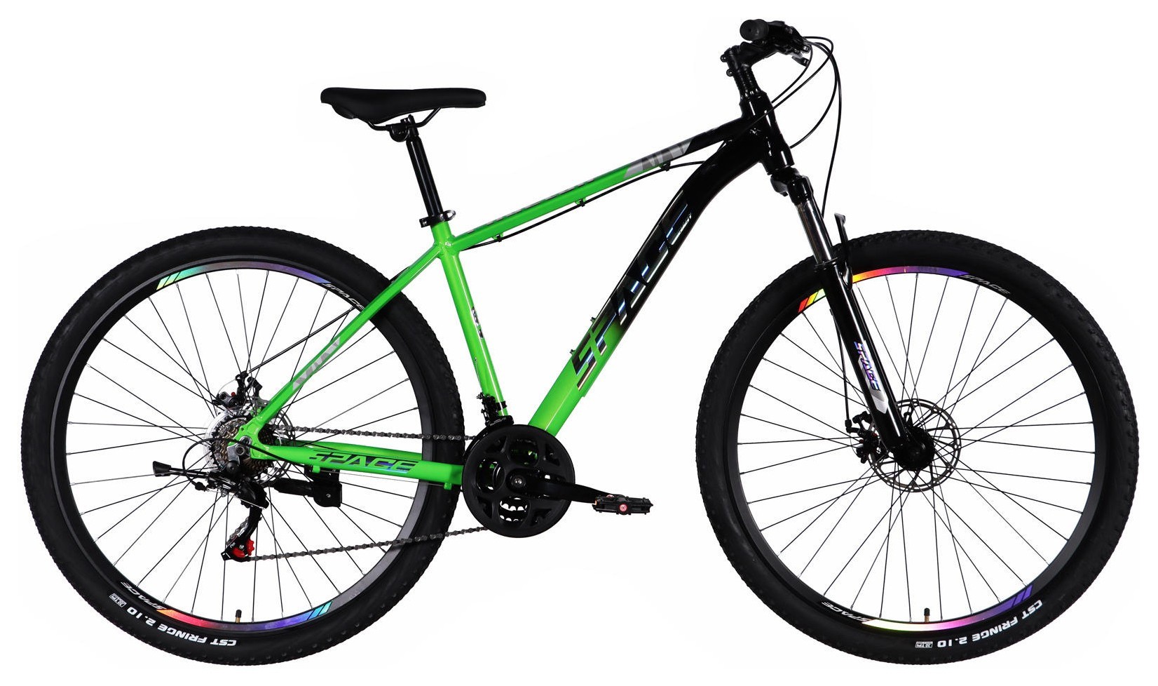 Велосипед AL 29" SPACE PHAETON DD FR рама-18" зелено-черный 2026, OPS-SP-29-182