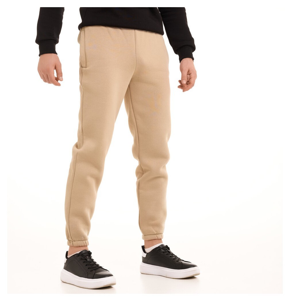 Чоловічі штани джогери з кишенями пісочні Pobedov 007 ЗИМА, POB_00000005007