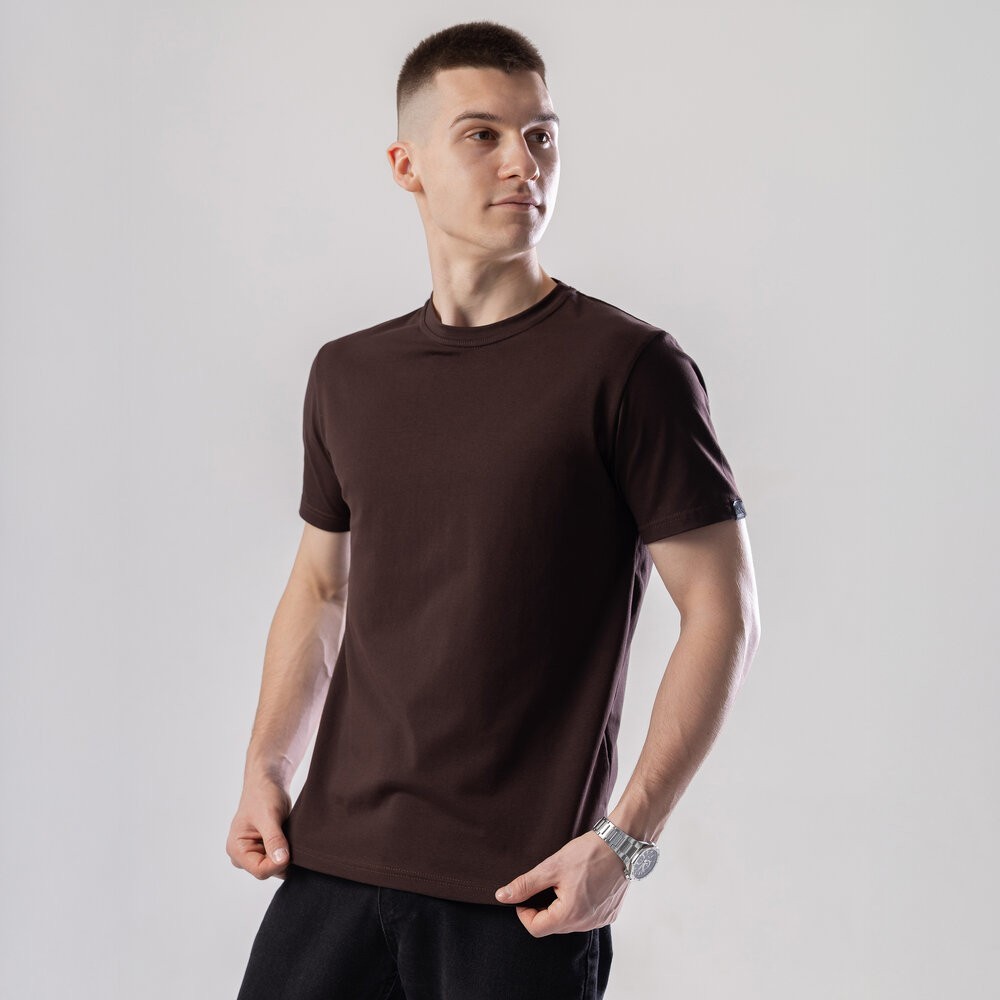 Чоловіча футболка бавовняна Pobedov Peremoga шоколадна, POB_00000008718