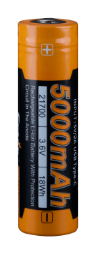 Акумулятор 21700 Fenix ARB-L21-5000U usb Type-C зарядка, FNR_ARB-L21-5000U