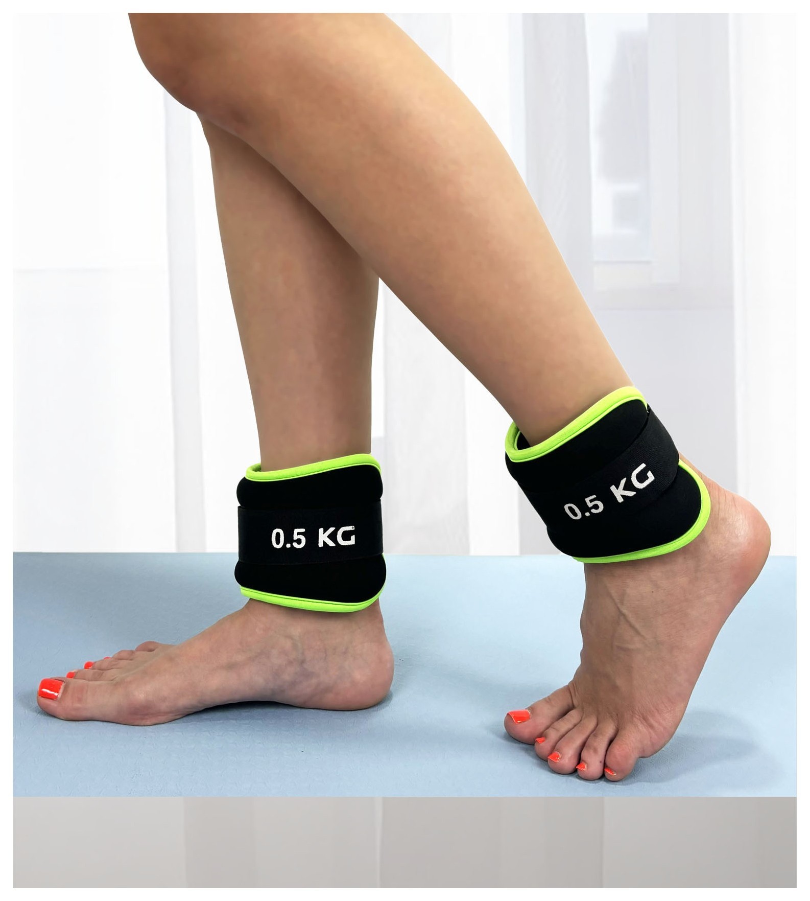 Утяжелители EasyFit Comfort 0,5 кг для ног и рук с металлом (пара), EFIT_EF-1005-G