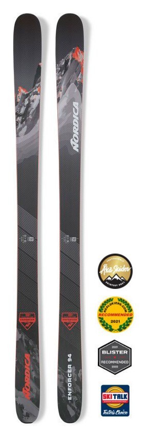 Ліжі гірські (без кріплень) Nordica ENFORCER 94 179см Grey/red (0A130800) WRH, RCH_15756