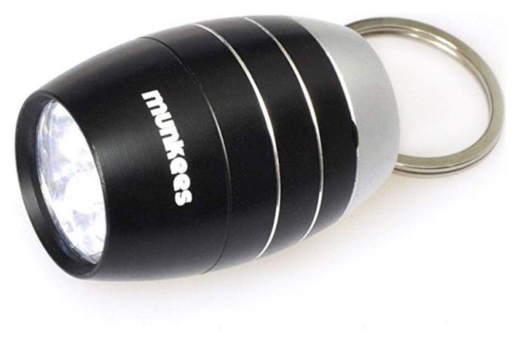 Munkees 1082 брелок-фонарик Cask shape 6-LED light black, 1082-BK1