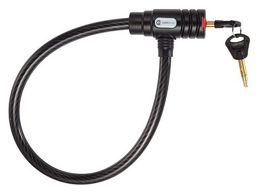 Замок для велосипеда тросовый Cycledesign SPEAR KEY Black (CDLK0029), RCH_14321