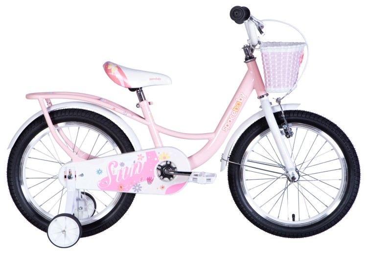 Велосипед ST 18" SPACE KID SUN BH рама-10" розовый 2024 крылья, крыло пер., крыло зад., корзина, OPS-SK-18-009