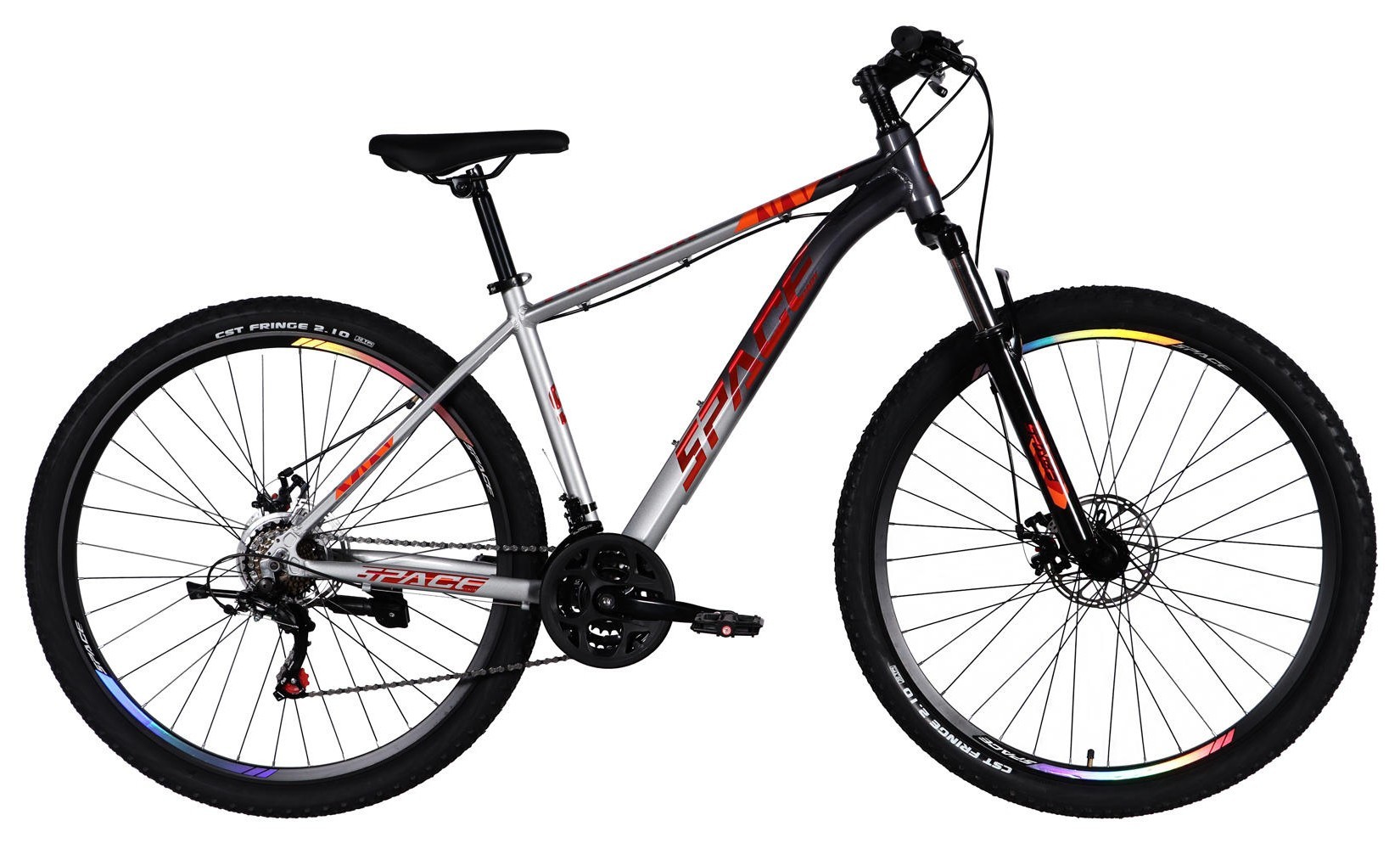 Велосипед AL 29" SPACE PHAETON DD FR рама-18" серо-серебристый 2026, OPS-SP-29-184