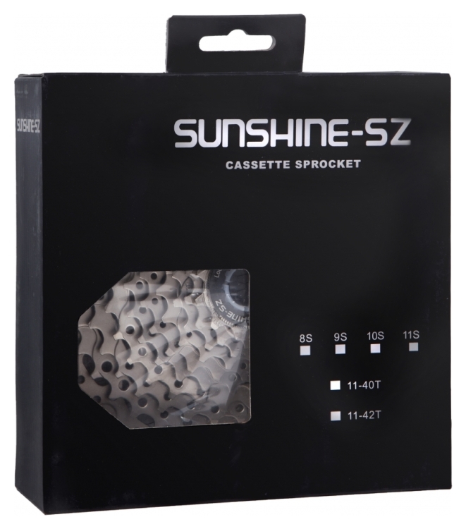 Кассета 11-к 11-42T SUNSHINE CS-HR11-42 на 2-м алюм. пауке, CAS-798